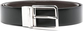 Santoni reversible leather belt - men - Calf Leather/Calf Leather - One Size - Black