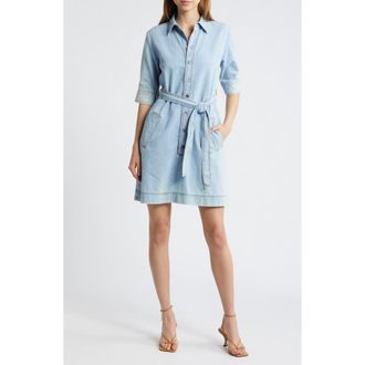Frame Denim Tie Belt Denim Shirtdress in Calabria at Nordstrom Rack, Size X-Small