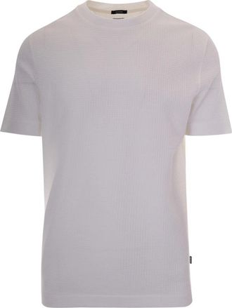 HUGO BOSS T-shirt met ronde hals - Heren - T-shirts - Wit - L - Katoen - Tops