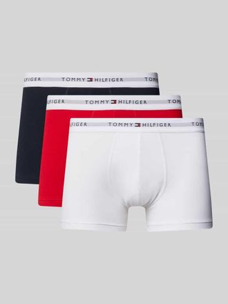 Tommy Hilfiger Trunks aus Baumwoll-Mix im 3er-Pack in Rot, Gr&ouml;&szlig;e XXL