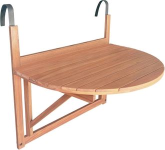 Sweeek Mesa auxiliar de madera para balcón, plegable, madera
