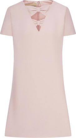 Valentino Garavani Crepe Mini Dress With Bow Detail