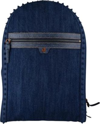 Christian Louboutin Backparis Miss Denim - Heren - Rugzakken - Blauw - ONE Size - Denim - Tassen