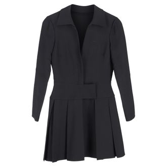 Valentino Valentino geplooide mini-jurk in zwart polyester