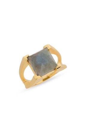 Dean Davidson Mini Plaza Labradorite Ring in Labradorite/Gold at Nordstrom, Size 6
