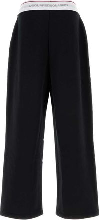 Dsquared2 Mens Elastic Joggers Black Cotton