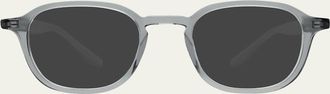 Barton Perreira Mens Keyhole-Bridge Acetate Square Sunglasses