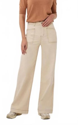 Esqualo Wide Leg Pants In Natural