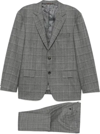 Canali Check-pattern Single-breasted Suit