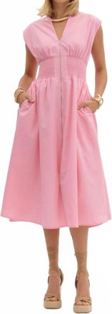 Entro Sloane Midi Dress In Pink