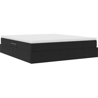 vidaXL Storage Bed with Mattress Black 180 x 200 cm Velvet vidaXL