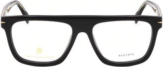 David Beckham Mens Black Rectangular Eyeglass Frames DB 7096