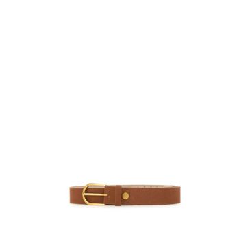 Gianni Chiarini Belts, male, Brown, Size: ONE SIZE Oval-buckle Suede Belt