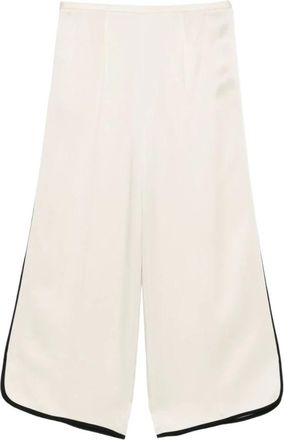 Forte_Forte Broeken, Dames, Beige, S, Leer, My Pants Broeken