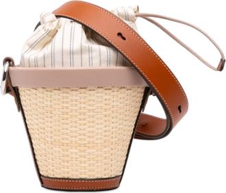 Maison Margiela Pre-owned Maison Margiela Fire Woven Raffia Bucket Bag Unisex 4PBPNYWLL0RZAGLX
