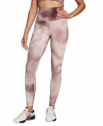 Nike High-Rise Training Leggings In Smokey Mauve