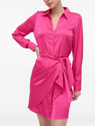 Guess Co long-sleeve mini shirt dress - Pink