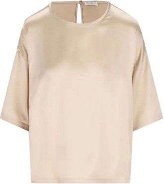 Brunello Cucinelli Camicetta - - Blouses & Shirts - Donna - Beige - L