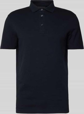 Strellson Poloshirt mit Strukturmuster Modell Fisher in Dunkelblau, Gr&ouml;&szlig;e S