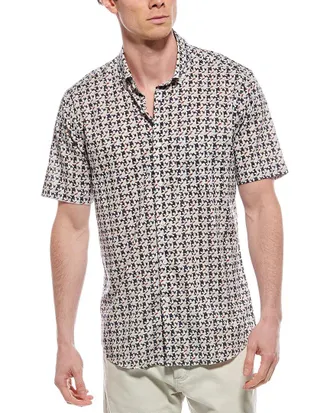 Scott Barber Voile Flower Print Shirt