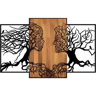 Asir Group LLC Accesorio Decorativo De Pared De Madera Accessory Negro Nuez
