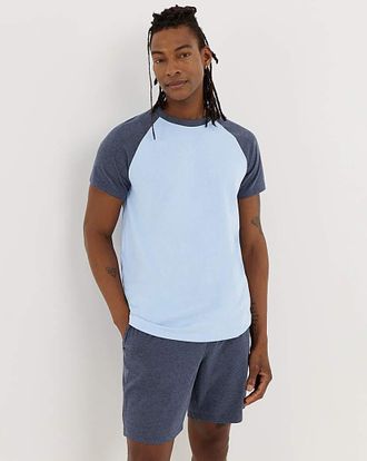 Jacamo Raglan Marl T-Shirt And Short PJ Set