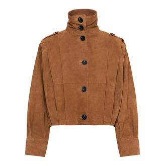 MY ESSENTIAL WARDROBE Jassen, Dames, Bruin, 2Xl, Leer, Leren Jassen