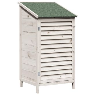 vidaXL Cobertizo De Jard&iacute;n Con Techo Blanco 59 X 56 X 113,5 Cm Vidaxl