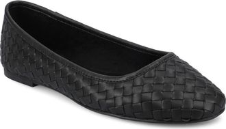 Journee Collection Savannah Woven Flat in Black at Nordstrom Rack, Size 9.5