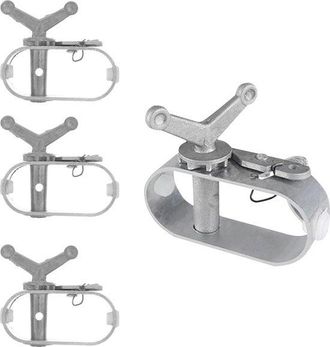 OEM Tensores De Cuerda De Aluminio - Ganchos Para Cables De Tensi&oacute;n - Montaje De Tiendas De Campa&ntilde;a - Aleaci&oacute;n Muy Resistente - 4 Piezas - Gris