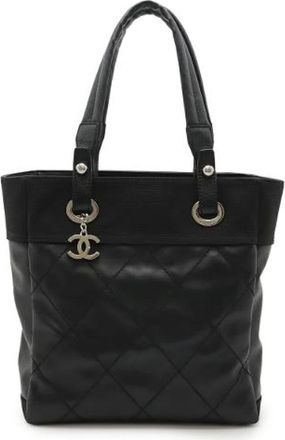 Chanel Pre-owned Canvas Tote Bag - Dames - Vintage Shopper - Zwart - ONE Size - Vintage