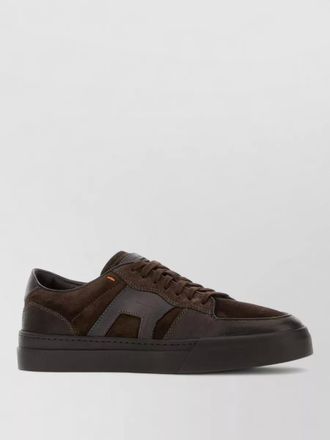 Santoni leather suede dbs sport low sneakers