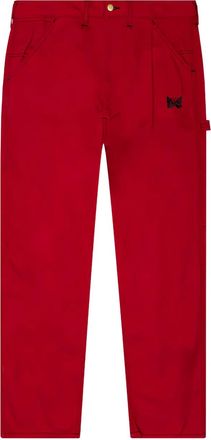 Needles x Smiths Pantaloni con ricamo - Rosso