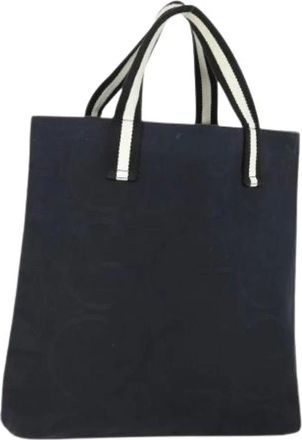 Gucci Pre-owned Tote Bags, female, Blue, Size: ONE SIZE Pre-owned Vintage Canvas Tote Bag