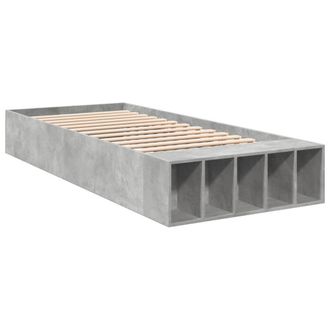 Berkfield Home Modern Bed Frame without Mattress Concrete Grey 90x190 cm Single