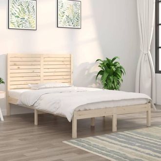 Berkfield Home Bed Frame Solid Wood 120x190 cm Small Double in Brown