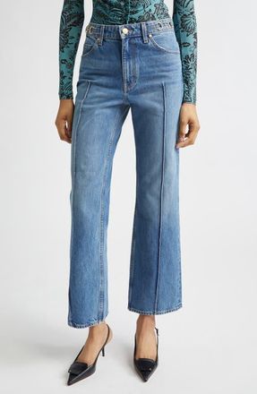 Ulla Johnson Agatha Mid Rise Straight Leg Jeans in Danube at Nordstrom, Size 31