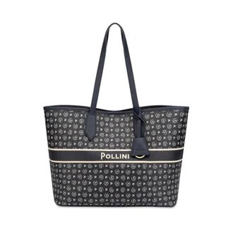 Pollini Tote Bags, female, Blue, Size: ONE SIZE Shoppers