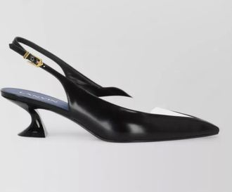 Lanvin patent leather slingback pumps