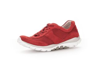 Gabor Women Trainers, Ladies Low-Tops,Removable Insole,Low Shoe,Street Shoe,lace up Shoe,Sports Shoe,Platform Sole,Leisure,Red (Flame),39 EU / 6 UK