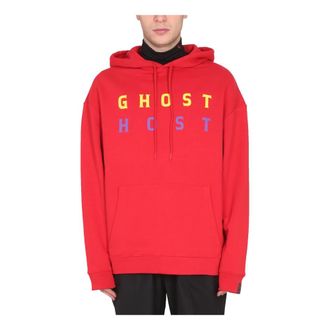 Raf Simons Hoodies & sweatvesten, Heren, Rood, M, REG Fit Hoodie Sweatshirt