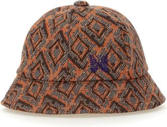 Needles Orange Geometric Pattern Bucket Hat