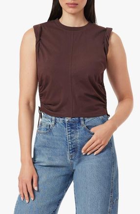 Habitual The Luna Cinched Cotton Top in Mocha at Nordstrom, Size X-Small