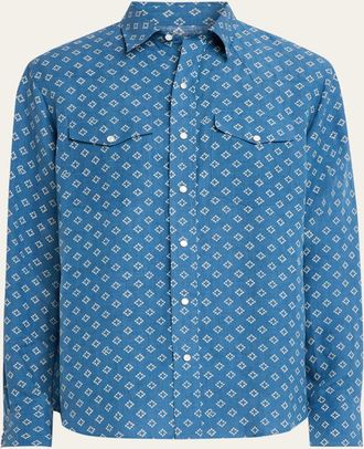 Ralph Lauren Purple Label Mens Wendover Bandana Western Shirt