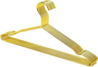 OEM Perchas De Metal Dorado Con Ranura Antideslizante - 10 Unidades