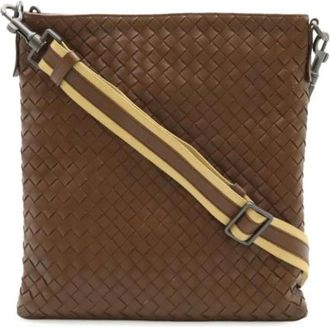 Bottega Veneta Pre-owned Cross Body Bags, female, Brown, Size: ONE SIZE Pre-owned Leather shoulder-bags