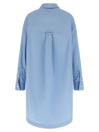 Ami Womens Blue Cotton Midi Dress