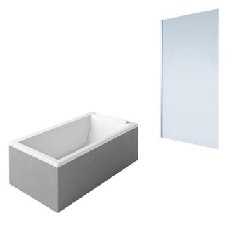 Duravit Ba&ntilde;era Derecha Duravit Starck 1600x700mm + Mampara De Ba&ntilde;era Izquierda Aurys Mist 1 Cromo