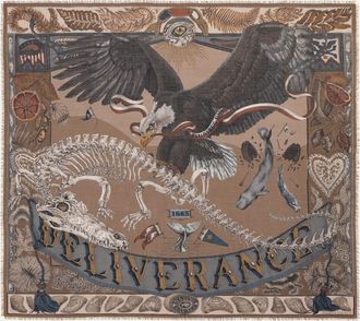 Sabina Savage The Scrimshaw Skeleton Cashmere Scarf