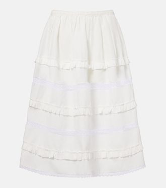 Prada Linen midi skirt